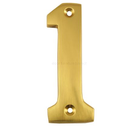 Polished Brass  Face Fixed Front Door Numbers 0-9 3in (76mm) C1566