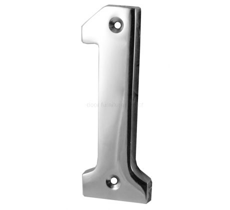 Polished Chrome Surface Fixed Front Door Numbers 0-9 76mm C1566