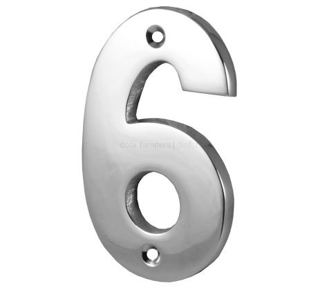 Polished Chrome Surface Fixed Front Door Numbers 0-9 76mm C1566