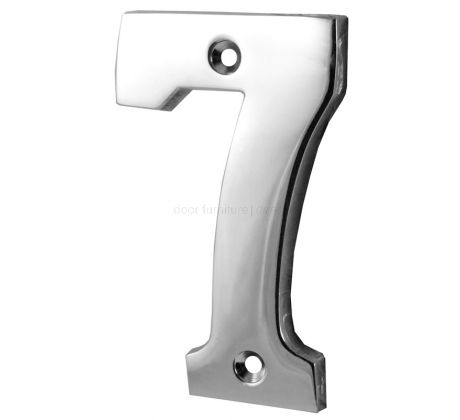 Polished Chrome Surface Fixed Front Door Numbers 0-9 76mm C1566