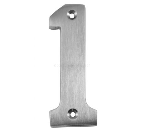 Satin Chrome Surface Fixed Front Door Numbers 0-9 76mm C1566