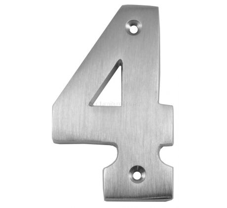 Satin Chrome Surface Fixed Front Door Numbers 0-9 76mm C1566