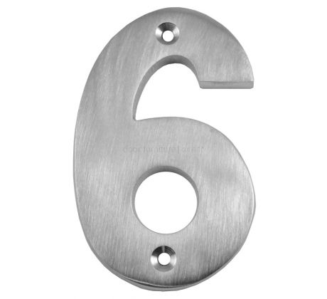 Satin Chrome Surface Fixed Front Door Numbers 0-9 76mm C1566
