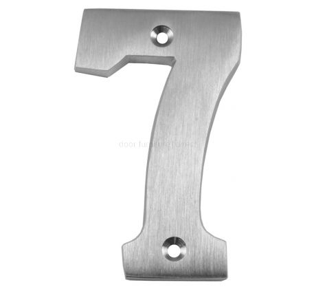 Satin Chrome Surface Fixed Front Door Numbers 0-9 76mm C1566