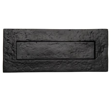 Black Antique Iron Tudor Letter Box 13.5x4in (347x96mm)