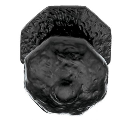 Black Antique Iron Tudor Octagonal Front Door Knob 64mm