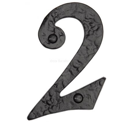 Black Antique Iron Tudor Surface Fix Front Door Numbers 0-9 102mm
