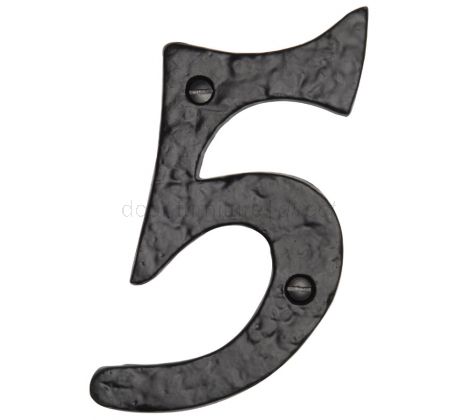 Black Antique Iron Tudor Surface Fix Front Door Numbers 0-9 102mm