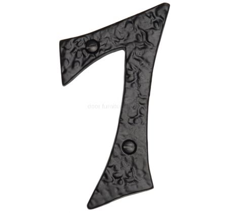Black Antique Iron Tudor Surface Fix Front Door Numbers 0-9 102mm