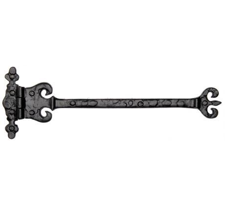 Black Antique Iron Tudor Decorative Door Leaf Hinge 307mm Pairs