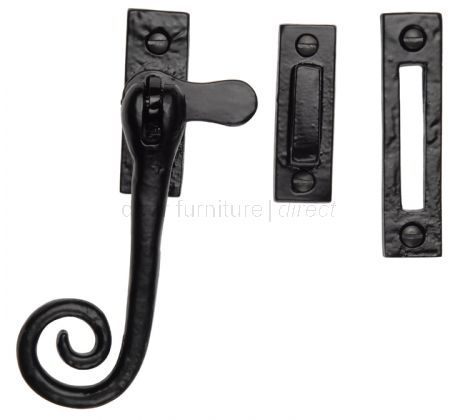 Black Antique Iron Tudor Curled Tail Casement Fastener