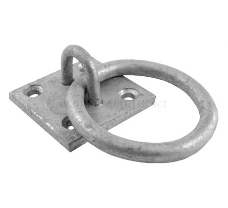 Galvanised Ring on Plate 50x50mm