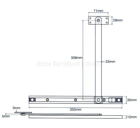 Mortice Pattern Door Limiting Stay