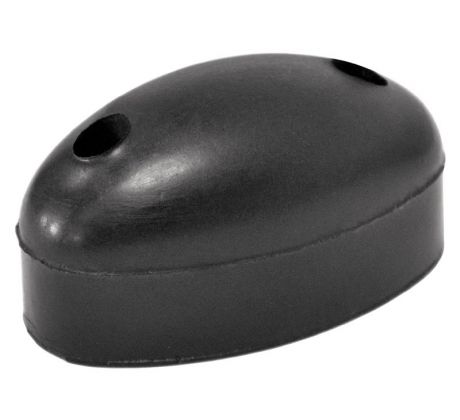 Oval Black Rubber Door Stop or Buffer