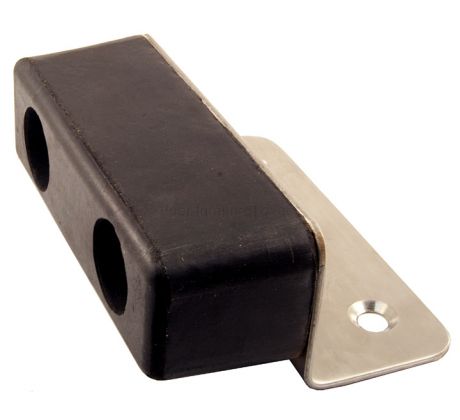 Standard Upstand Black Rubber Door Stop or Buffer 60mm