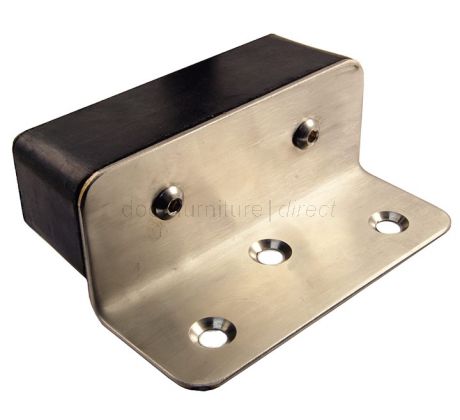 Standard Upstand Black Rubber Door Stop or Buffer 60mm
