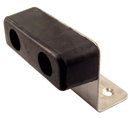 Extended Upstand Black Rubber Door Stop or Buffer 100mm