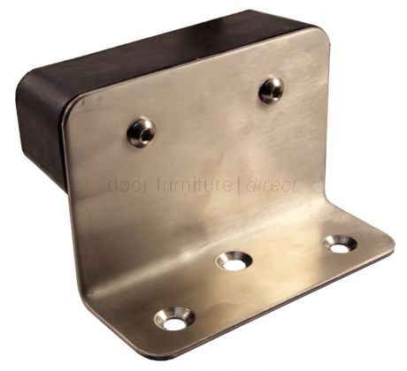 Extended Upstand Black Rubber Door Stop or Buffer 100mm
