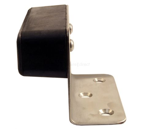 Extended Upstand Black Rubber Door Stop or Buffer 100mm