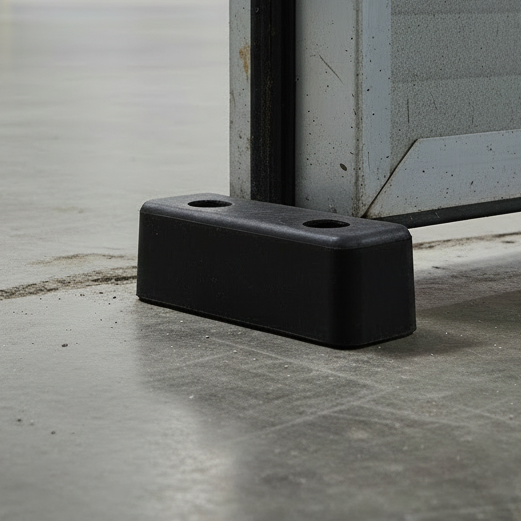 Heavy Duty Black Rubber Door Stop or Buffer 150x50x50mm