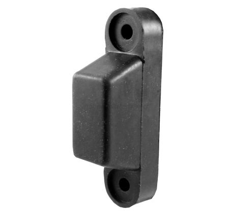 Black Rubber Top Hat Door Stop or Buffer 102x24mm