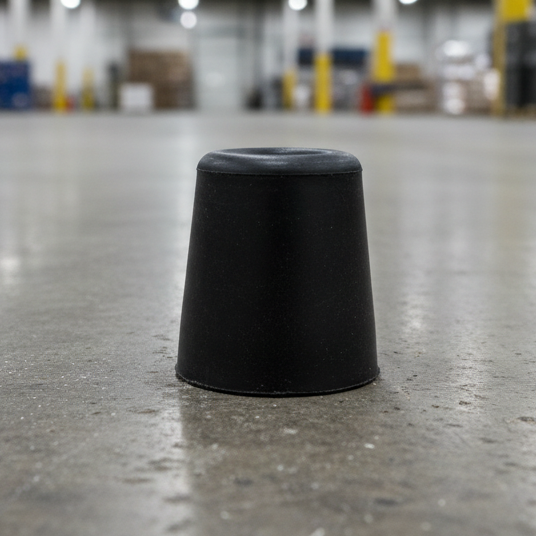 Black Rubber Conical Door Stop or Buffer