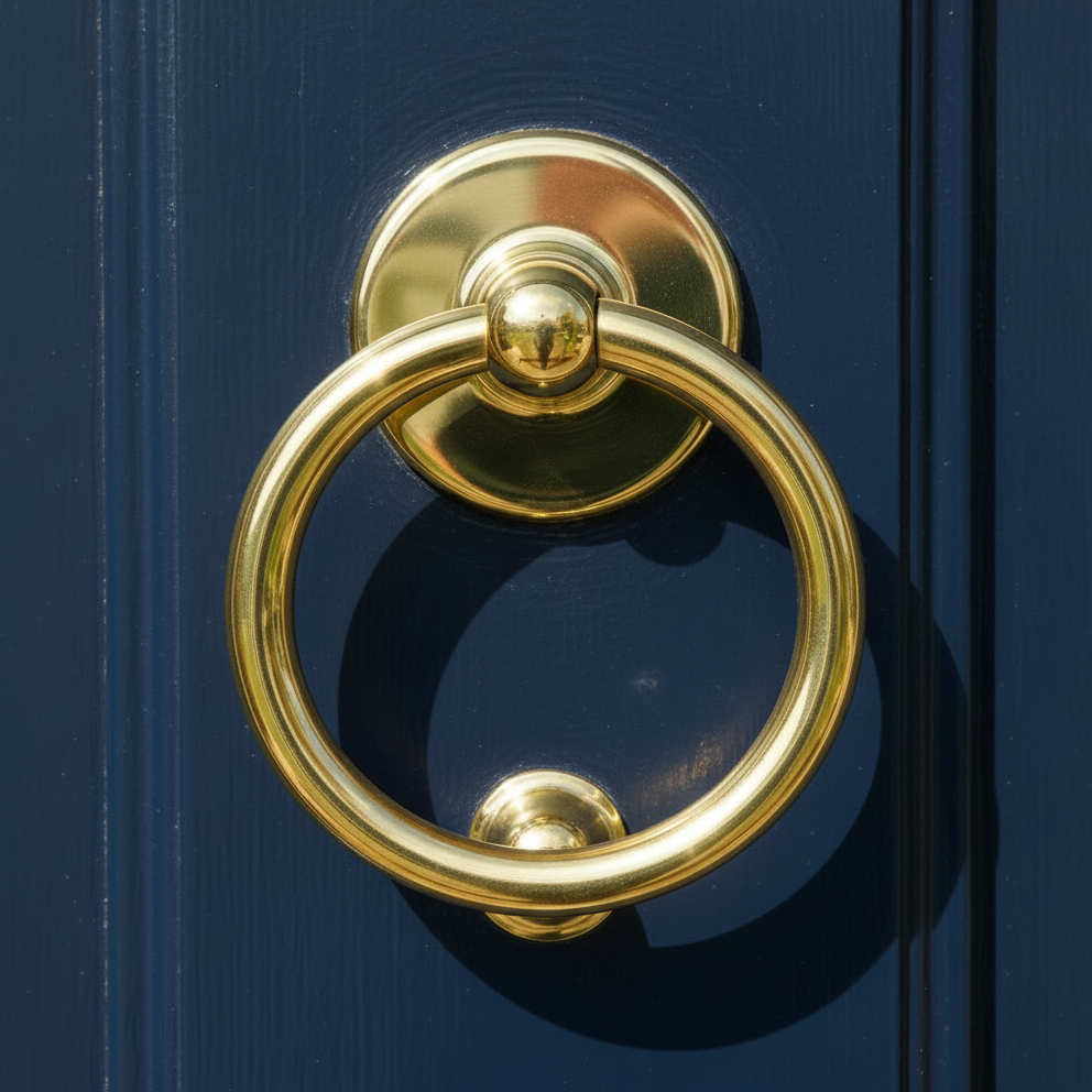 Brass Ring Door Knocker 134mm