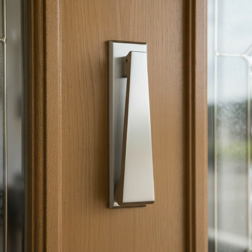Satin Stainless Steel Slimline Door Knocker 166x40mm