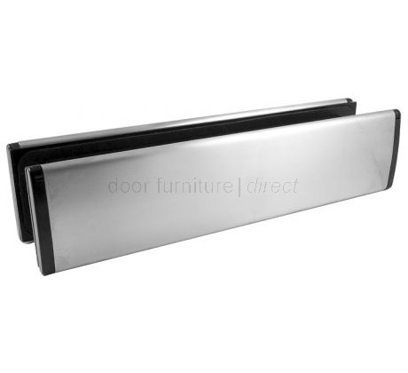 Satin Stainless Slim Telescopic Letter Plate 300x70mm