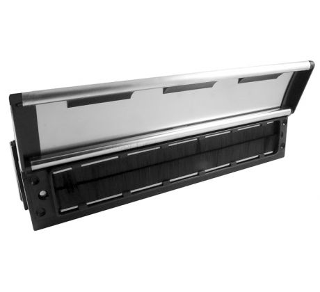 Satin Stainless Slim Telescopic Letter Plate 300x70mm