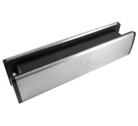 Satin Stainless Slim Telescopic Letter Plate 300x70mm