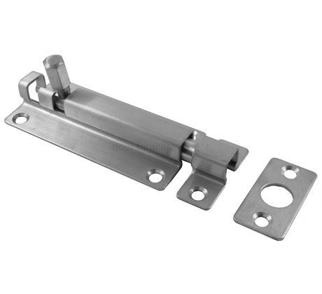 Satin Stainless Steel Barrel Bolt 80x38mm