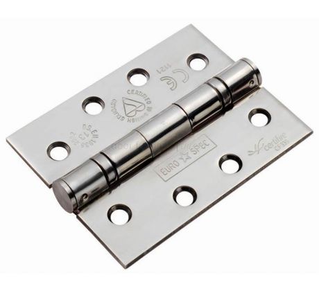 Polished Stainless 4x3inx3mm Ball Bearing Hinge in Pairs
