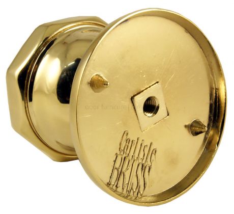 Octagonal Centre Door Knob PVD Brass 64mm