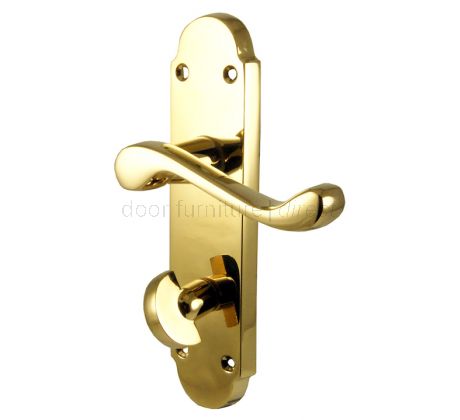 PVD None Tarnish Brass Oakley Bathroom Door Handles