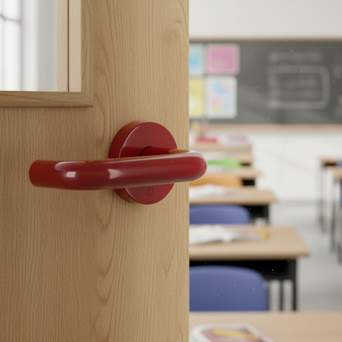 Paris Coloured Nylon Lever on Rose Door Handles
