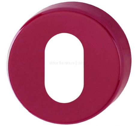 Coloured Nylon OVAL cylinder Escutcheon in Pairs