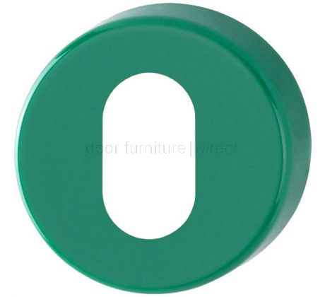 Coloured Nylon OVAL cylinder Escutcheon in Pairs
