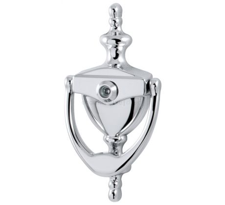 Hoppe Polished Chrome Traditional Spyhole Urn Door Knocker