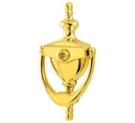 Hoppe Polished Brass Traditional Spyhole Urn Door Knocker
