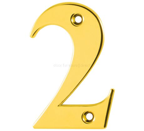 Hoppe Polished Brass Door Numerals and Letters