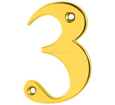 Hoppe Polished Brass Door Numerals and Letters