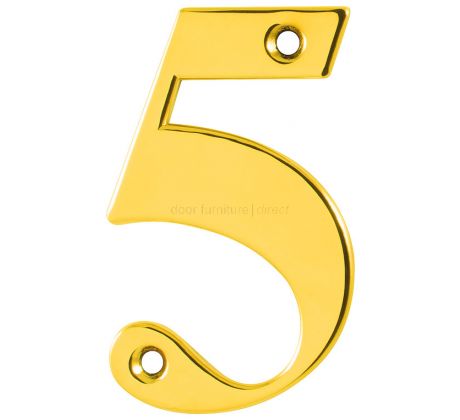 Hoppe Polished Brass Door Numerals and Letters