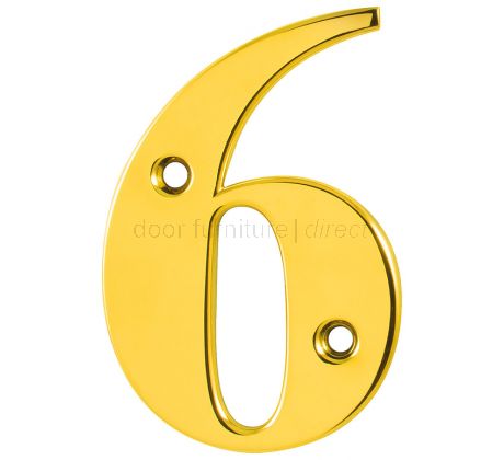 Hoppe Polished Brass Door Numerals and Letters