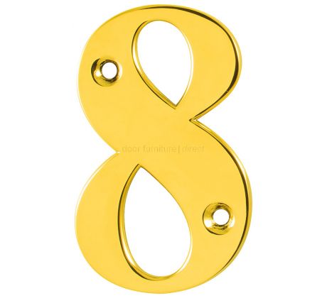 Hoppe Polished Brass Door Numerals and Letters