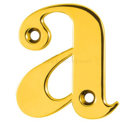 Hoppe Polished Brass Door Numerals and Letters