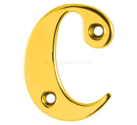 Hoppe Polished Brass Door Numerals and Letters