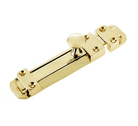 Polished Brass Surface Door Bolt 145x30mm