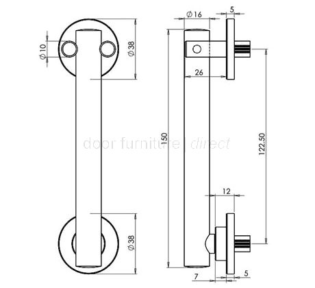 Satin Stainless Steel Front Door Knocker 150mm