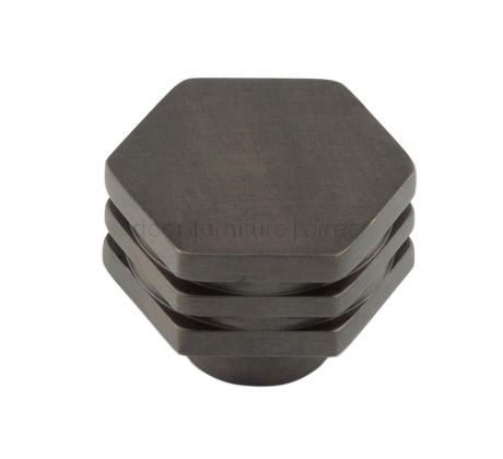 Hoxton Nile Hexagonal Stepped Cabinet Knob 30mm